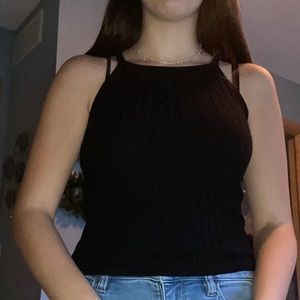 Black Halter Top